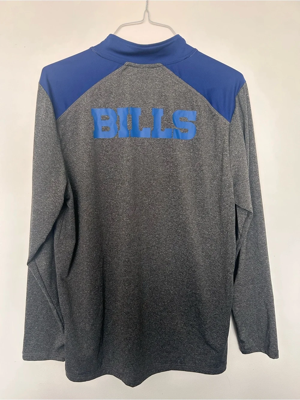 NFL Buffalo Bills Heather Gray and Royal Blue Team Apparel Pullover